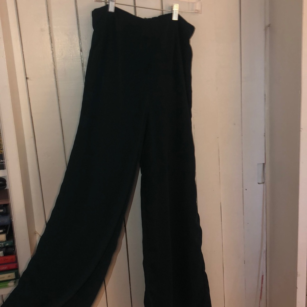 Polyester wide leg pant